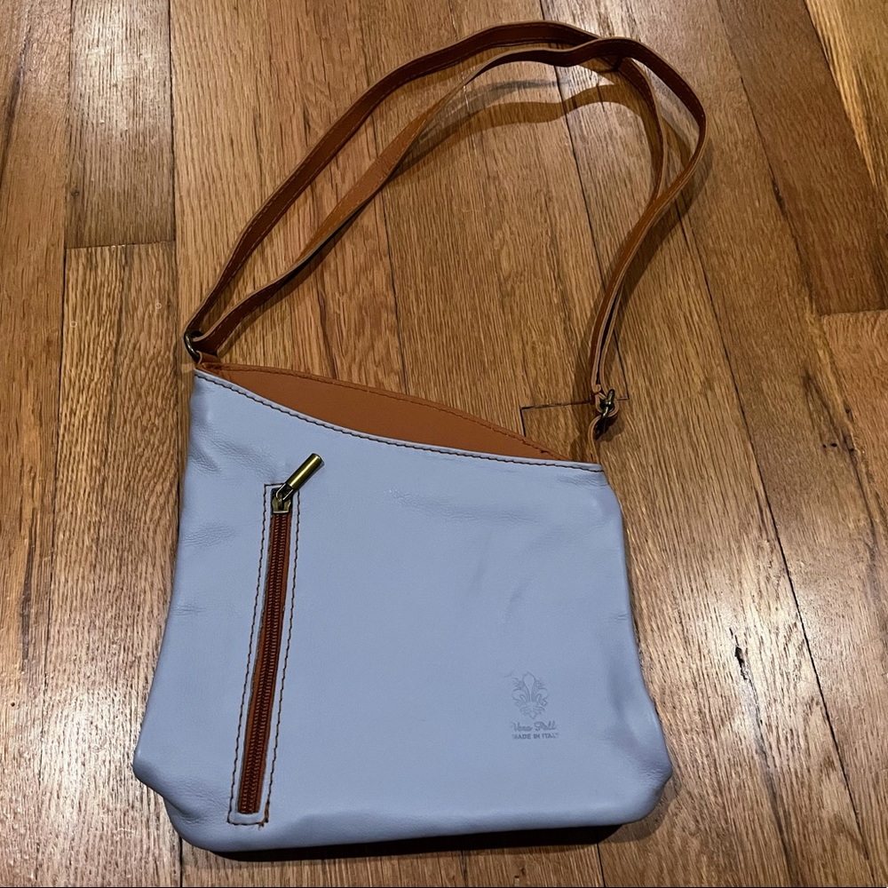 Florence leather small purse, periwinkle